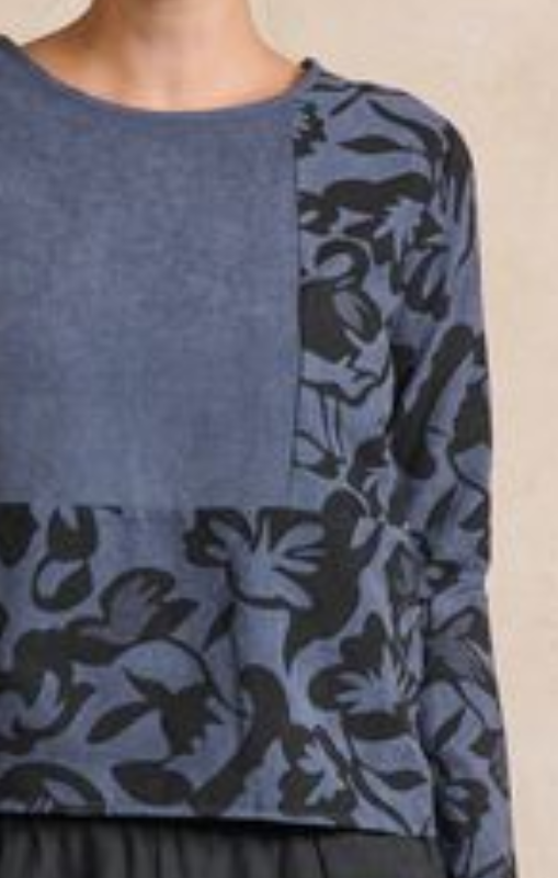 HF2721 Astrid Top Abstract floral Print Holmes _Fallon Princess Bazaar