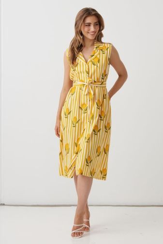 HF2805 Limoncello shirt dress holmes_Fallon princess Bazaar
