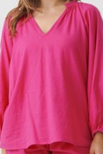 HF2817 oversized blouse hot pink holmes _Fallon princess bazaar