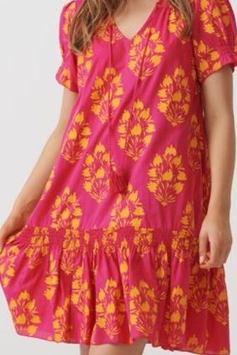 HF2838 floral block drop waist dress holmes_fallon princess bazaar