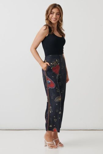 HF2853 Mystic heart print pant holmes_fallon princess bazaar