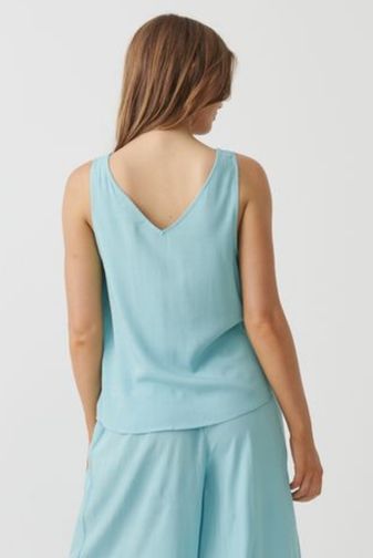 HF2886 light blue Swing V neck tank top holmes_Fallon Princess Bazaar