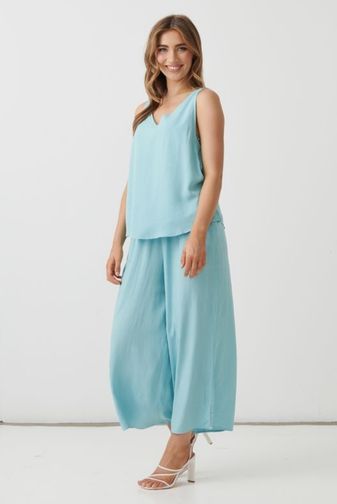 HF2886 light blue Swing V neck tank top holmes_Fallon Princess Bazaar