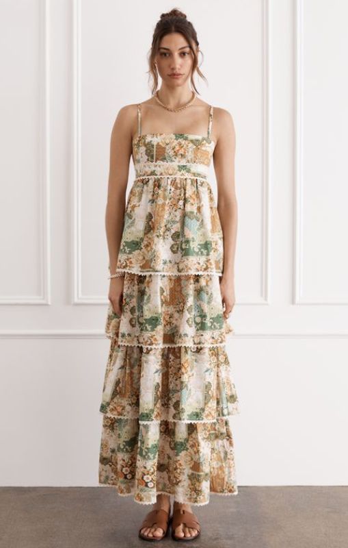 Heaven - Sofia Maxi Dress - Mosaic - HP25012MO - last one