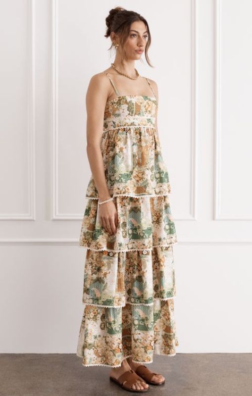 Heaven - Sofia Maxi Dress - Mosaic - HP25012MO - last one