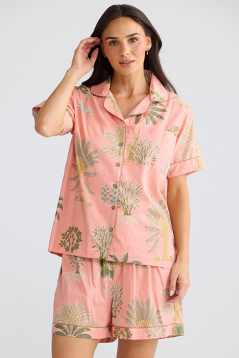 Holiday - Namaste Pyjama Set - Baby Pink Palm - HG26050-1 princess bazaar 1