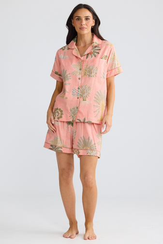 Holiday - Namaste Pyjama Set - Baby Pink Palm - HG26050-1 princess bazaar 4