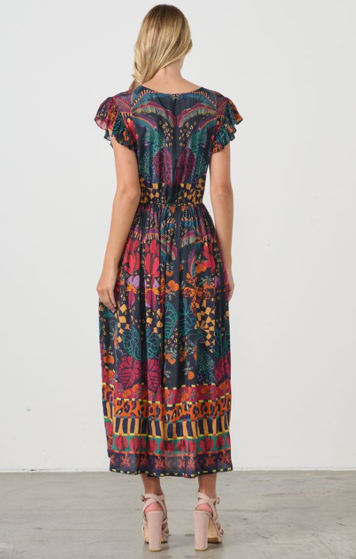 Holmes_Fallon-TropicalPrintElasticWaistDress-Blackprincessbazaar1