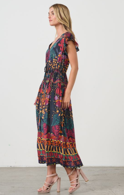 Holmes_Fallon-TropicalPrintElasticWaistDress-Blackprincessbazaar1