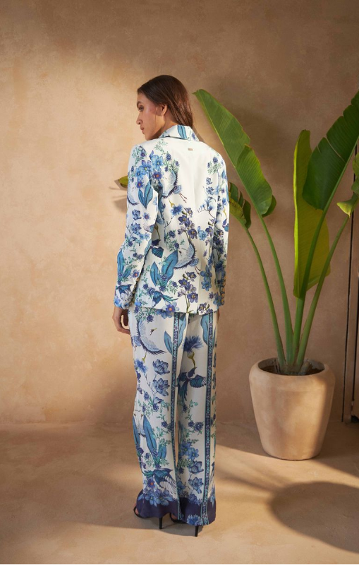 INOA - Dantura Blazer - FLOWERS BLU