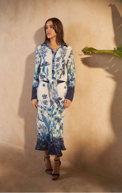 INOA - LAMIUM TOP - FLOWERS BLU