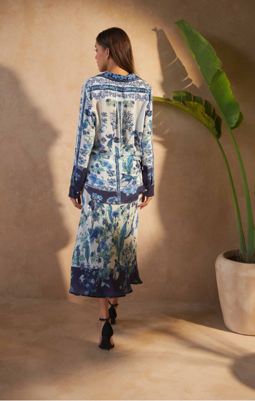 INOA - LAMIUM TOP - FLOWERS BLU