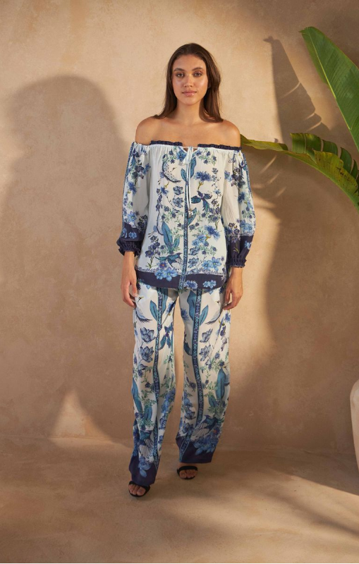 Inoa - Larch Trousers Flowers Blu