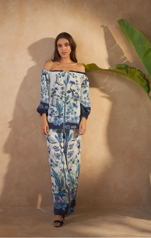 Inoa - Larch Trousers Flowers Blu