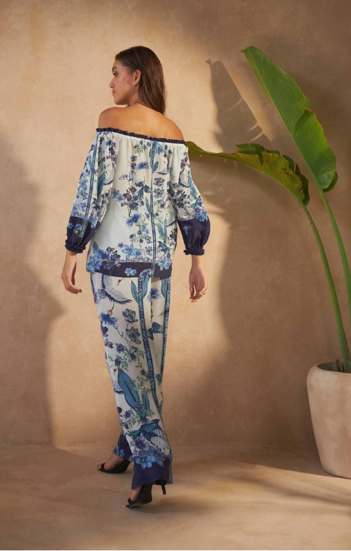 Inoa - Larch Trousers Flowers Blu