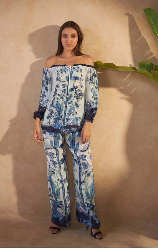 Inoa - Larch Trousers Flowers Blu