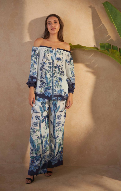 Inoa - Larch Trousers Flowers Blu