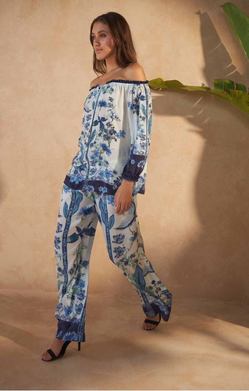 Inoa - Larch Trousers Flowers Blu