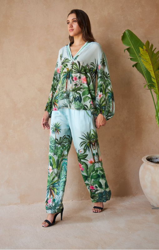 Inoa - Nicole Pant Palm Green