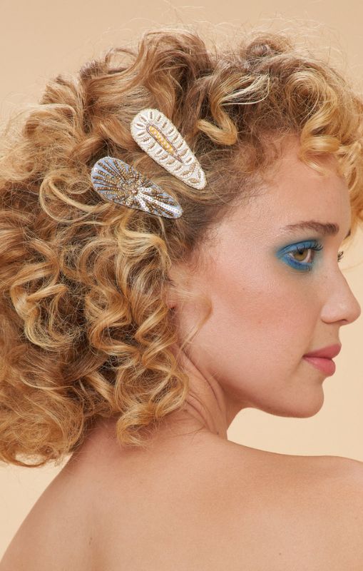 Powder - Jewelled Hair Clips (Set of 2) - Wheatgrass &amp; Starburst JEW36