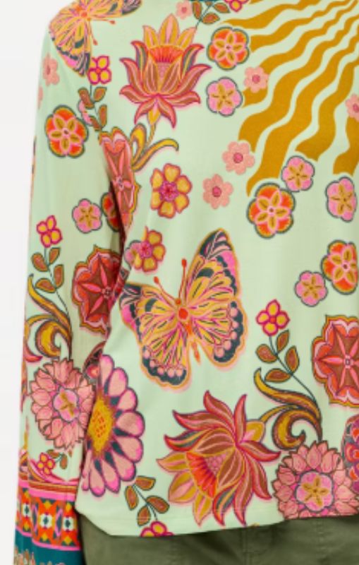 Janie Favorite flare sleeve crew neck endora scarf johnny was princess bazaar