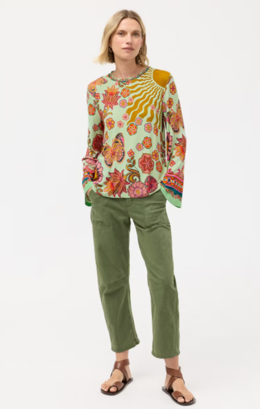 Janie Favorite flare sleeve crew neck endora scarf johnny was princess bazaar