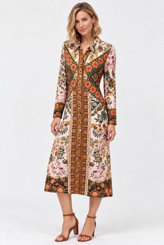 Janie fav fitted button down dress solana scarf johnny was princess bazaar
