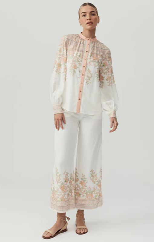 MOS - Joanna Blouse - Floral Border