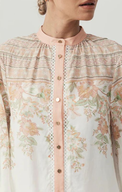 MOS - Joanna Blouse - Floral Border