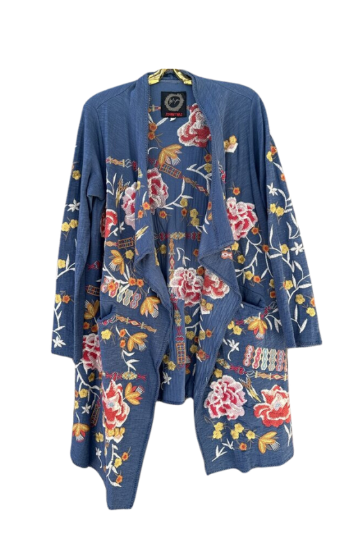 Johnny Was - Danny Sweater Cardigan - Indigo - B55824-2 - last one