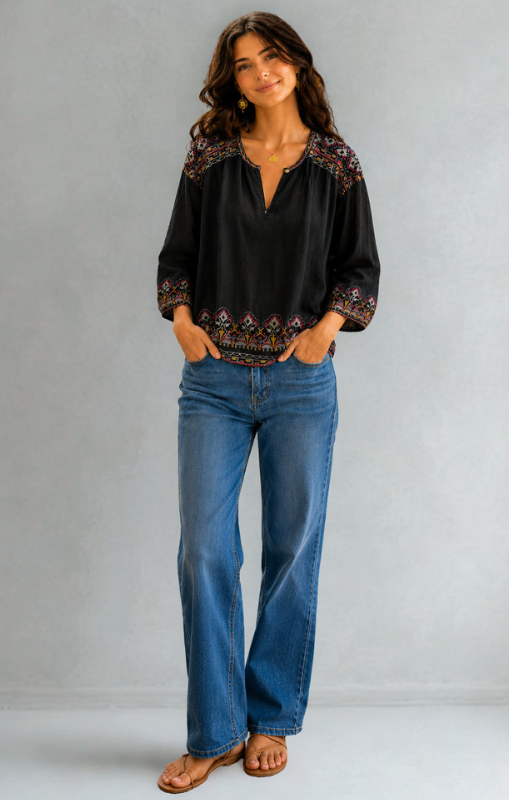 JohnnyWas-MargotBlouse-Prisma-SandedBlackprincessbazaar