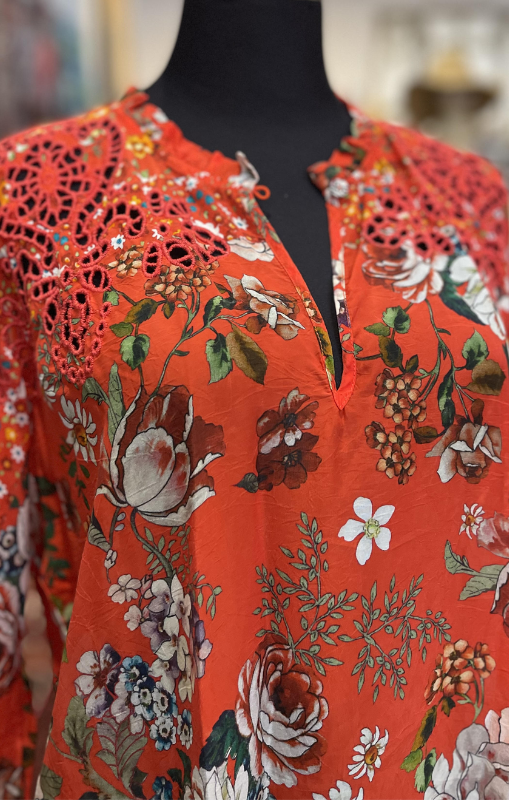 Johnny Was - Neeka Tunic - Attar - Firey Print