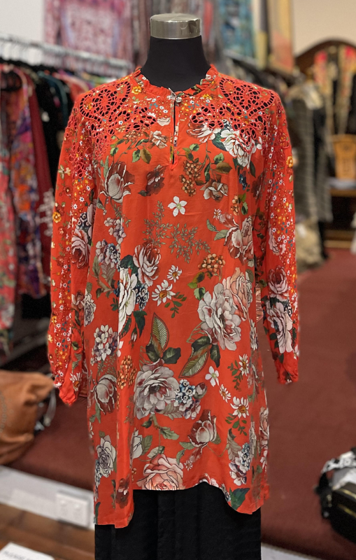 Johnny Was - Neeka Tunic - Attar - Firey Print