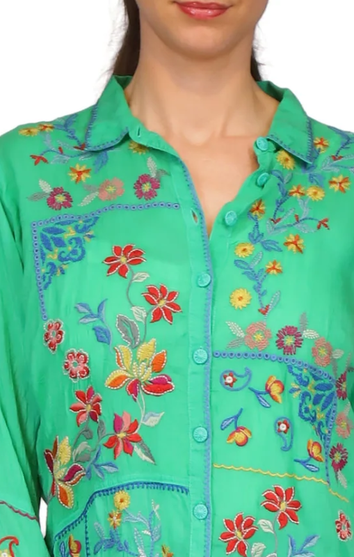 Johnny Was - Zodea Blouse - Almeria - Bright Green