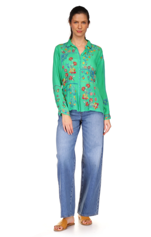 Johnny Was - Zodea Blouse - Almeria - Bright Green