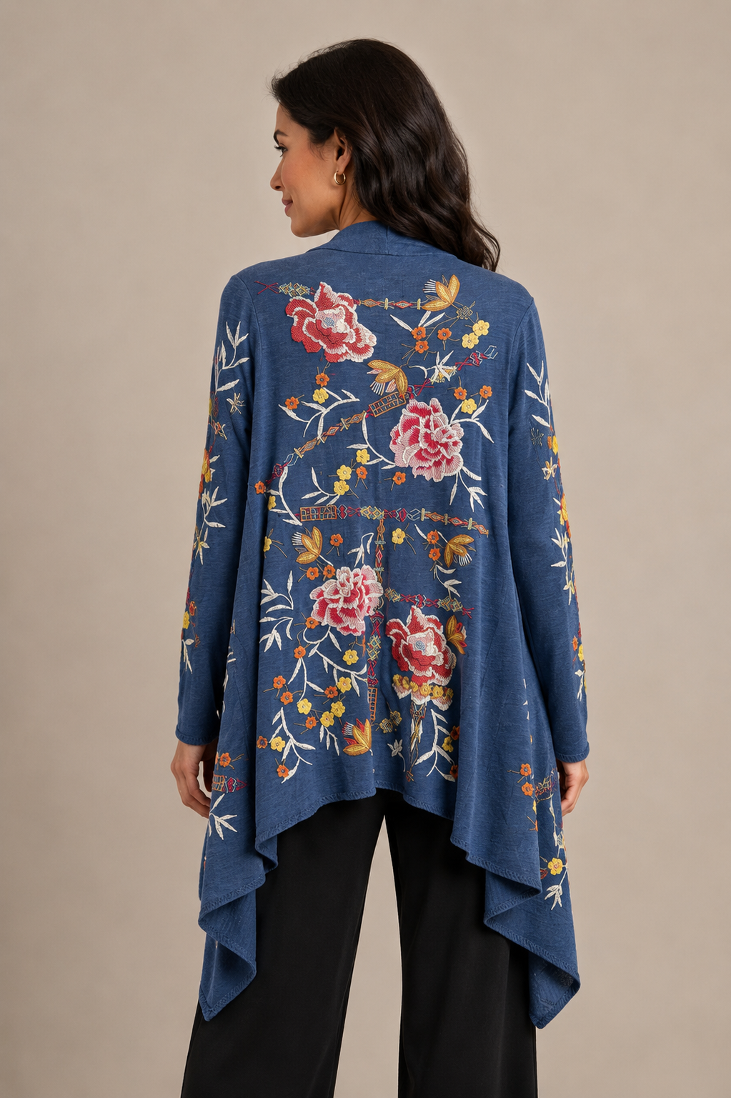 Johnny Was - Danny Sweater Cardigan - Indigo - B55824-2 - last one