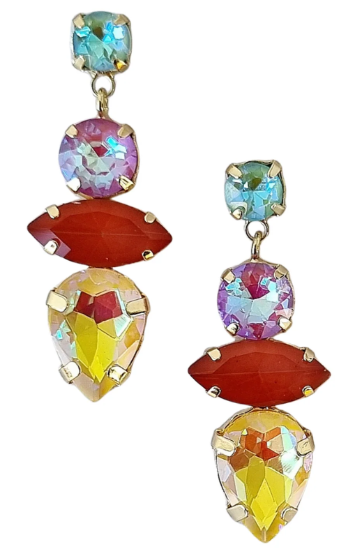 KiaraGemEarringBYellowBW22921BYELLOWzodaprincessbazaar