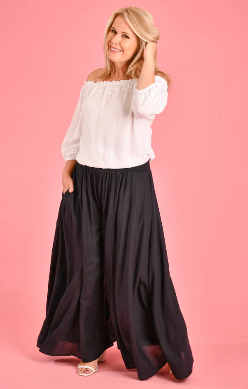 LaSofia-FREMANTLEROUCHEDWIDELEGPANT-BLACK-VBLP206princessbazaar1