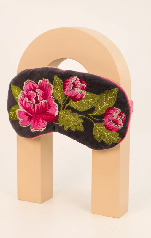 Powder - Lavender Velvet Eyemask Painted Peony - Charcoal - LEM12