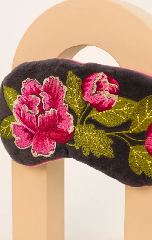 Powder - Lavender Velvet Eyemask Painted Peony - Charcoal - LEM12