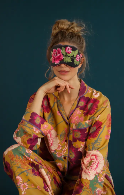 Powder - Lavender Velvet Eyemask Painted Peony - Charcoal - LEM12