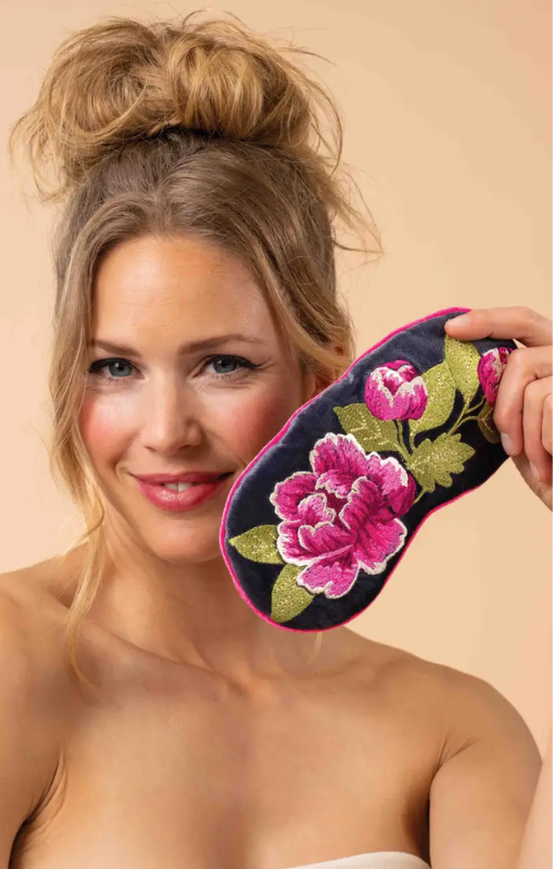 Powder - Lavender Velvet Eyemask Painted Peony - Charcoal - LEM12