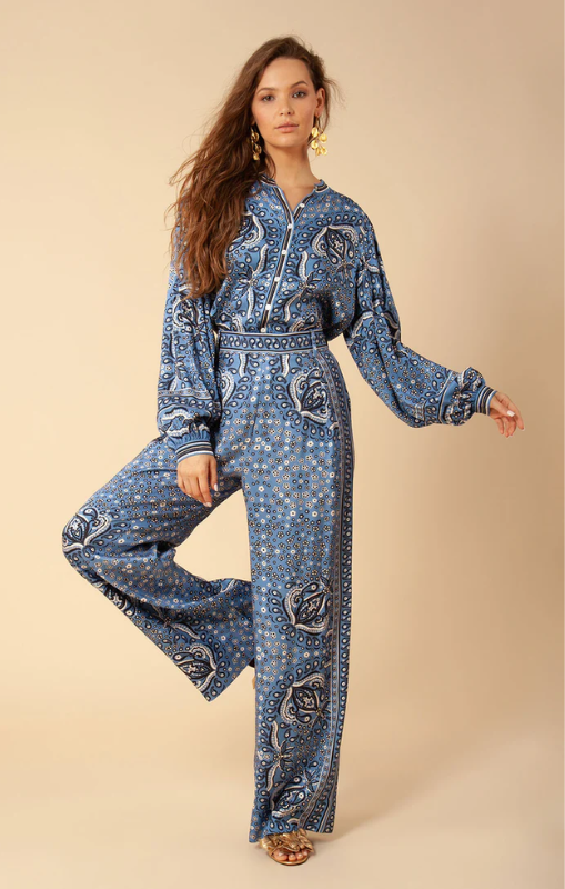 Hale Bob - Leya Twill Pant - Blue - 35WW5020