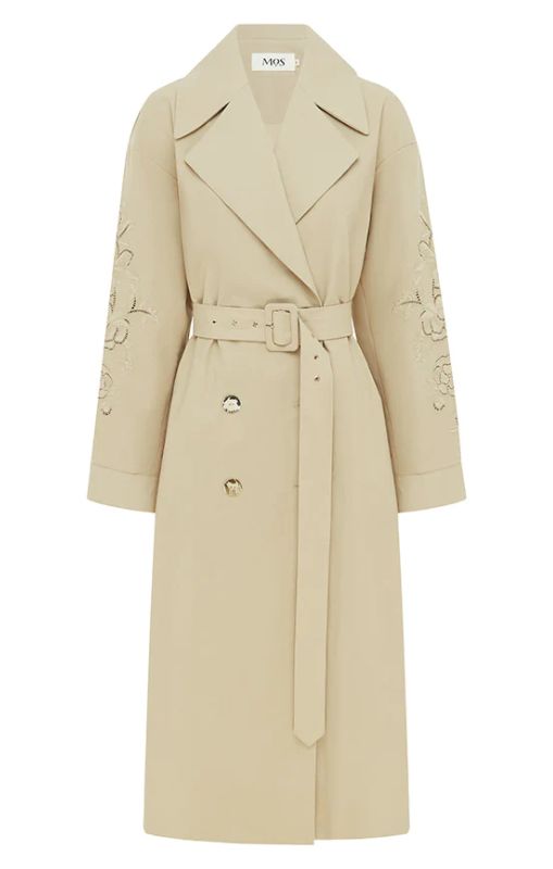 MOS - Louise Embroidery Trench - Beige