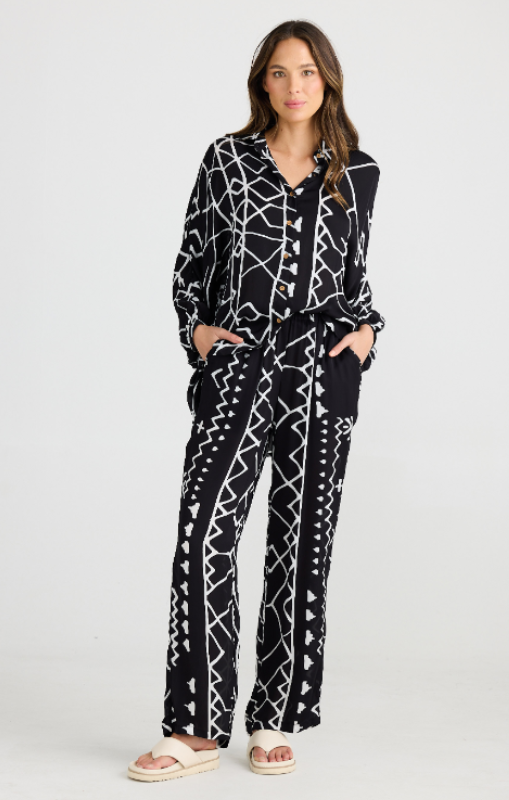 Shanty - MILANO SHIRT - BLACK INDUS - SH24223-2 - last one