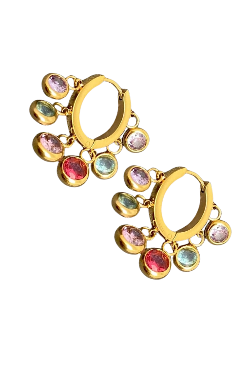 MIO65504 crystal huggie earrings princess bazaar