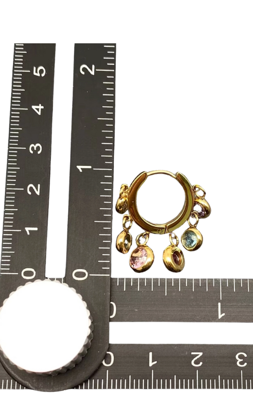 MIO65504 crystal huggie earrings princess bazaar