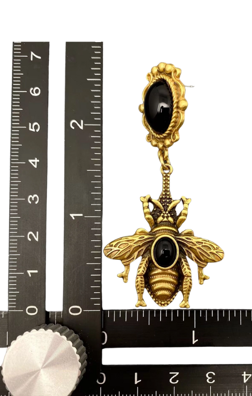 MIO65504 vintage large bee earrings princess bazaar