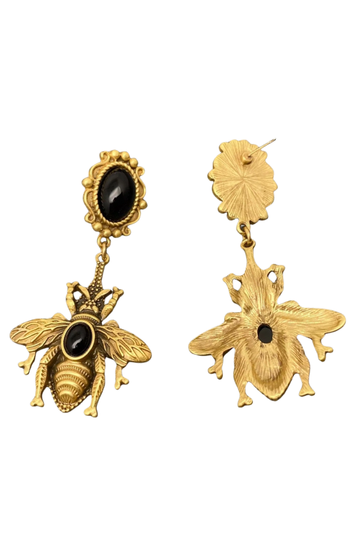 MIO65504 vintage large bee earrings princess bazaar