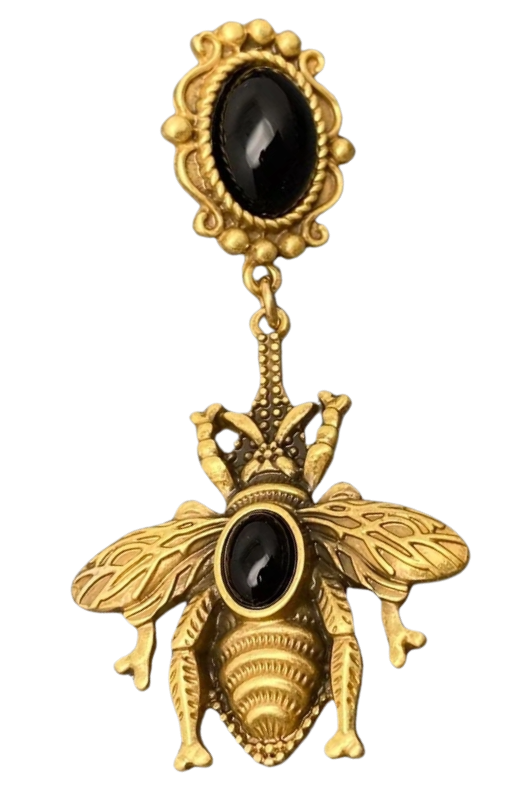 MIO65504 vintage large bee earrings princess bazaar